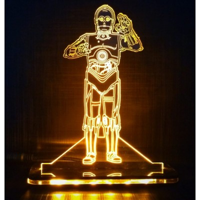 Luminária em Acrílico C3PO